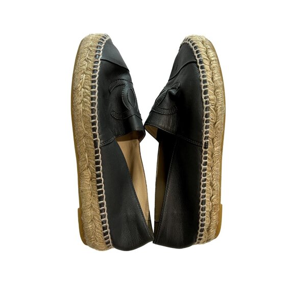Chanel Lambskin Espadrilles in Black - Picture 1 of 9